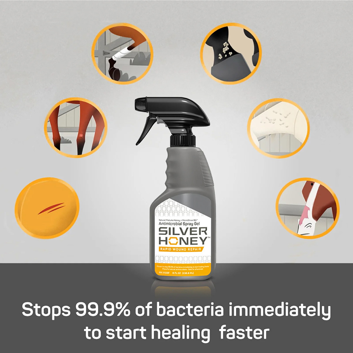 Silver Honey® Spray Gel Absorbine, 236 ml