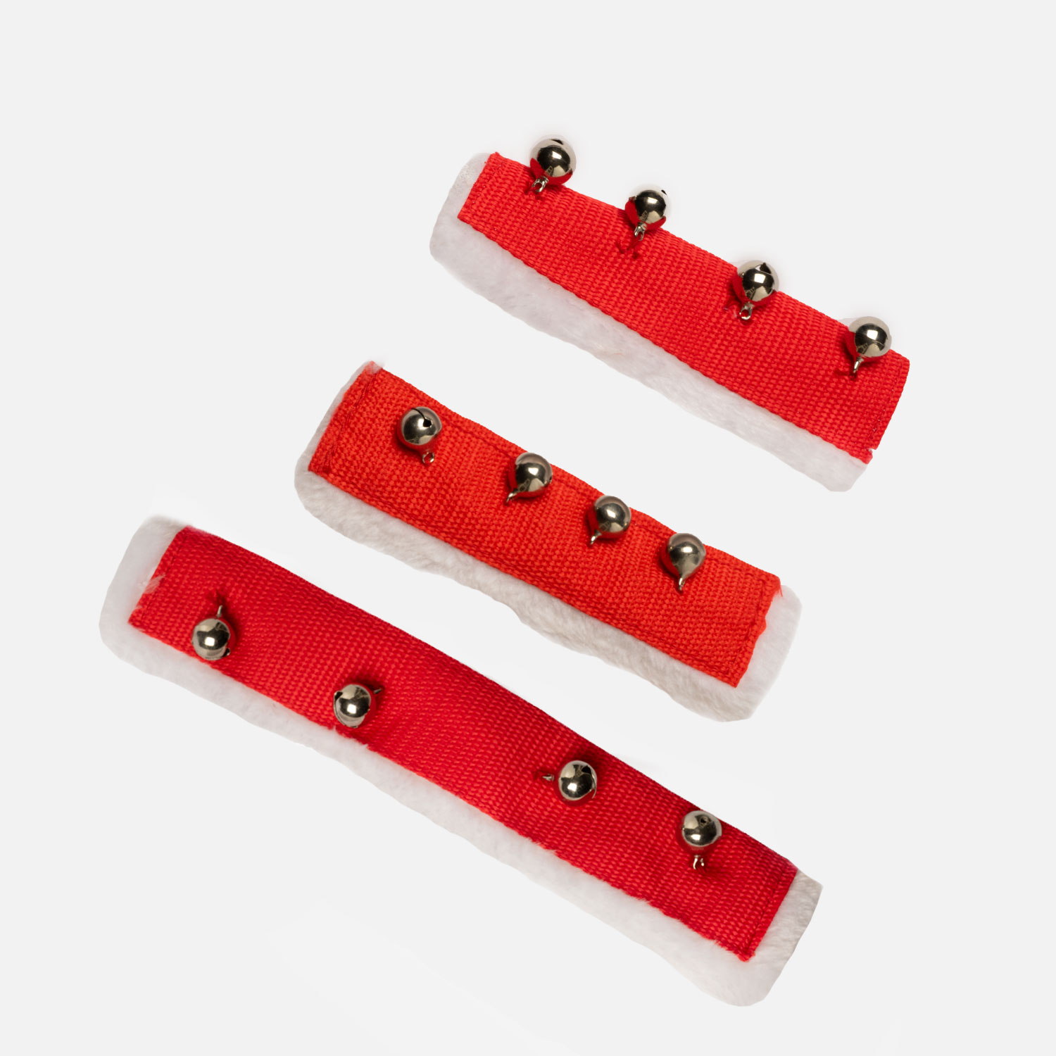 Tygeltunnel Xmas bell Röd/vit